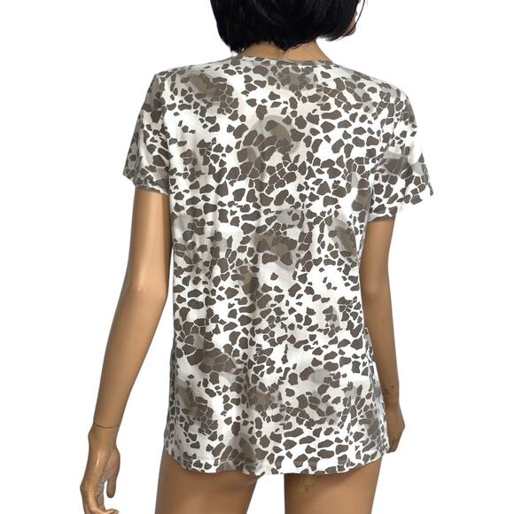 Animal Print T-Shirt AOP Giraffe Safari Whimsy Busy Mom Grunge READ Chicos 2 (L) - Picture 4 of 14